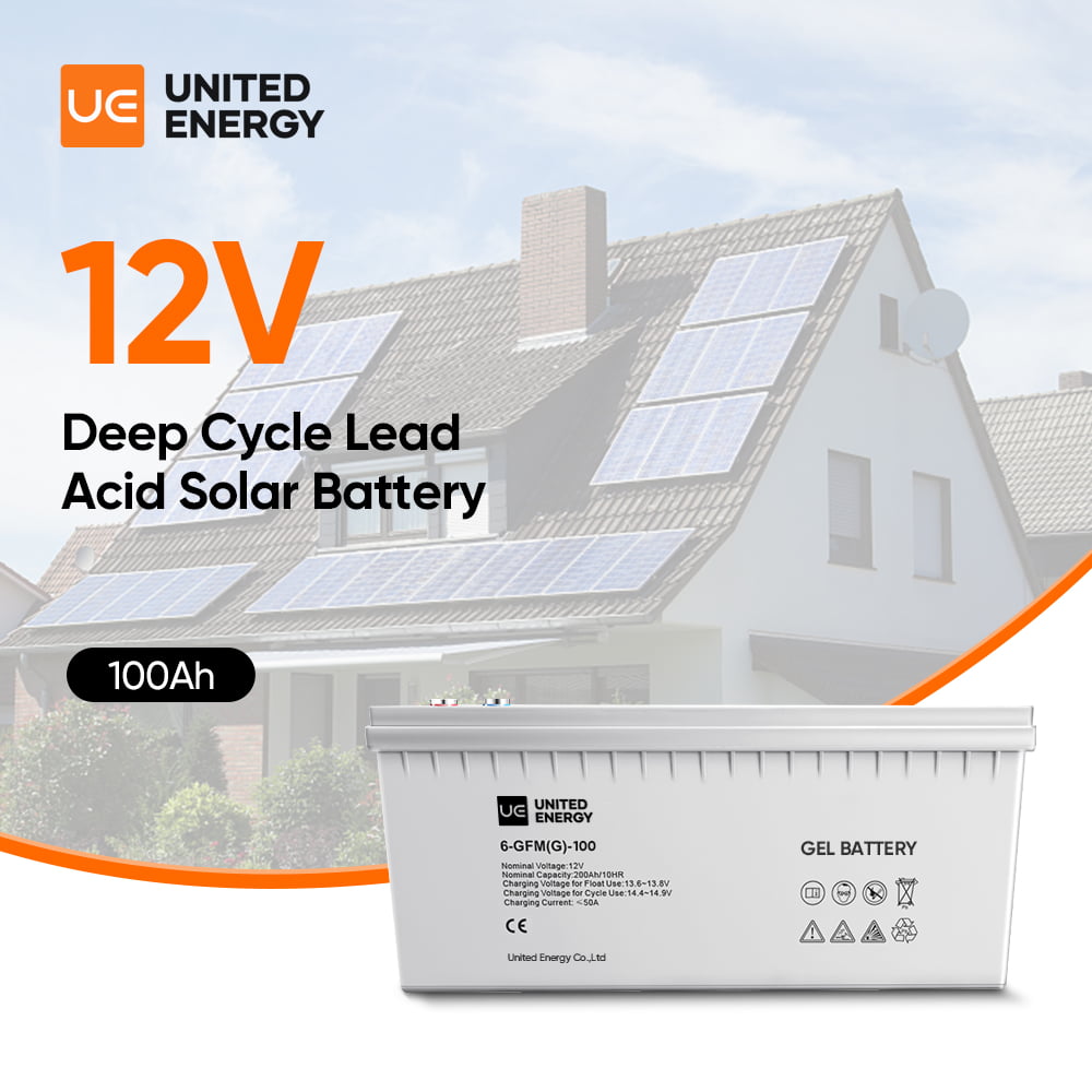البطارية الشمسية 100Ah 12V بطارية الرصاص الحمضية Agm Gel للاستخدام المنزلي