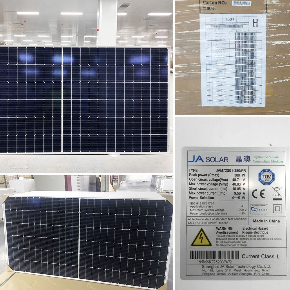 JA Solar Mono Solar Panel 550w سعر الألواح الشمسية 540W 5450W 470W