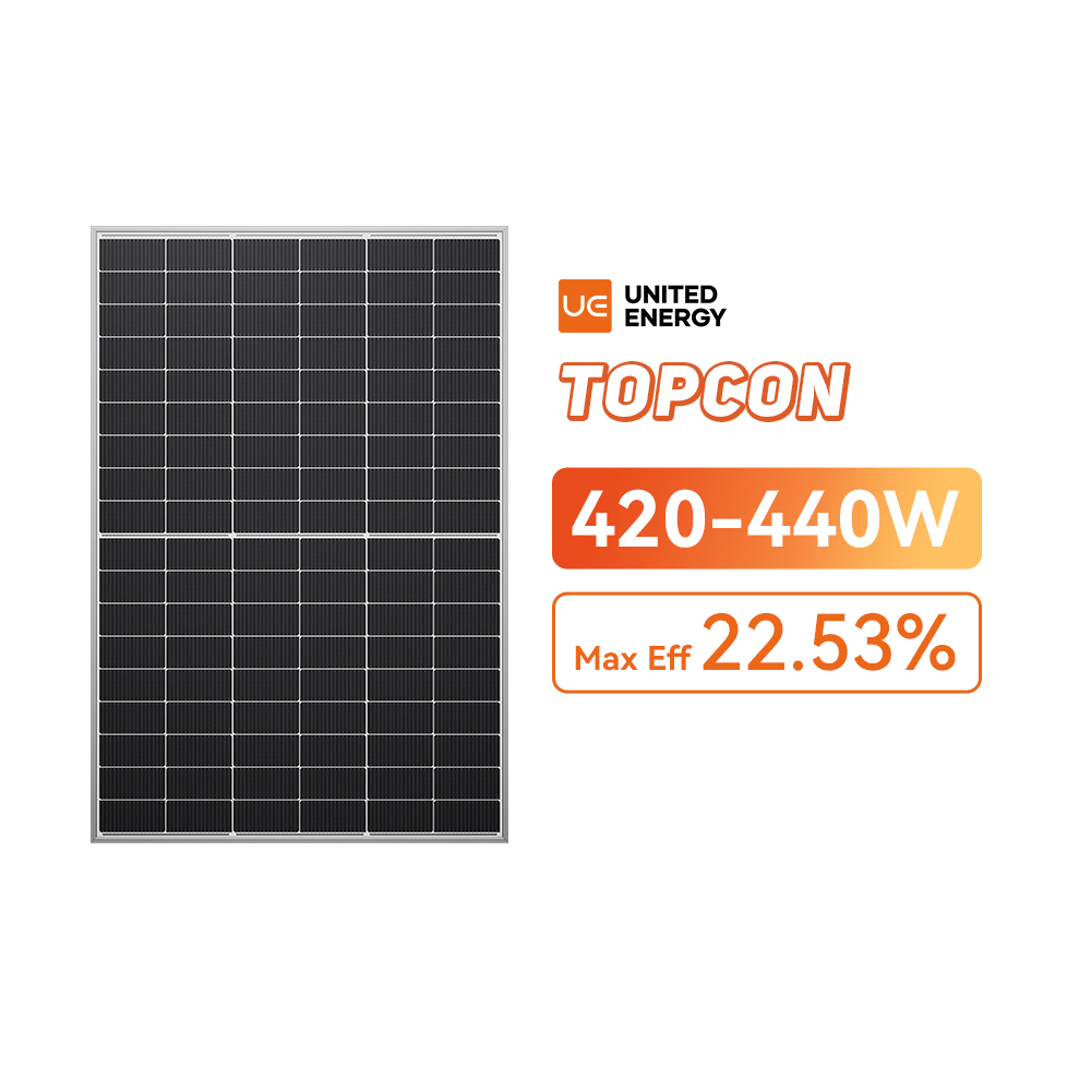 الألواح الشمسية ثنائية الوجه القياسية من النوع N TOPCon 420-440W