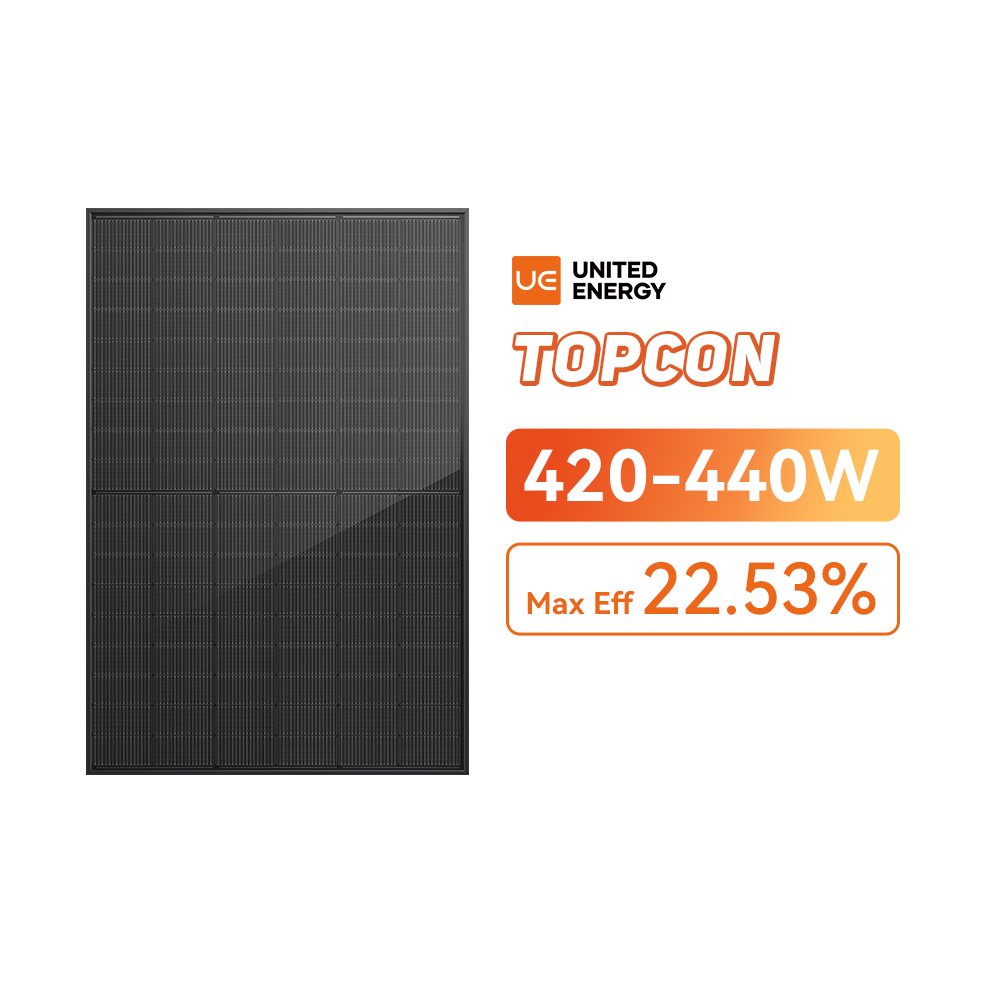 420-440Watt جميع الألواح الشمسية الكهروضوئية أحادية اللون ثنائية الوجه TOPCon